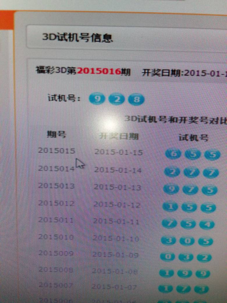 福彩3D近三十期开机号与试机号的深度解析