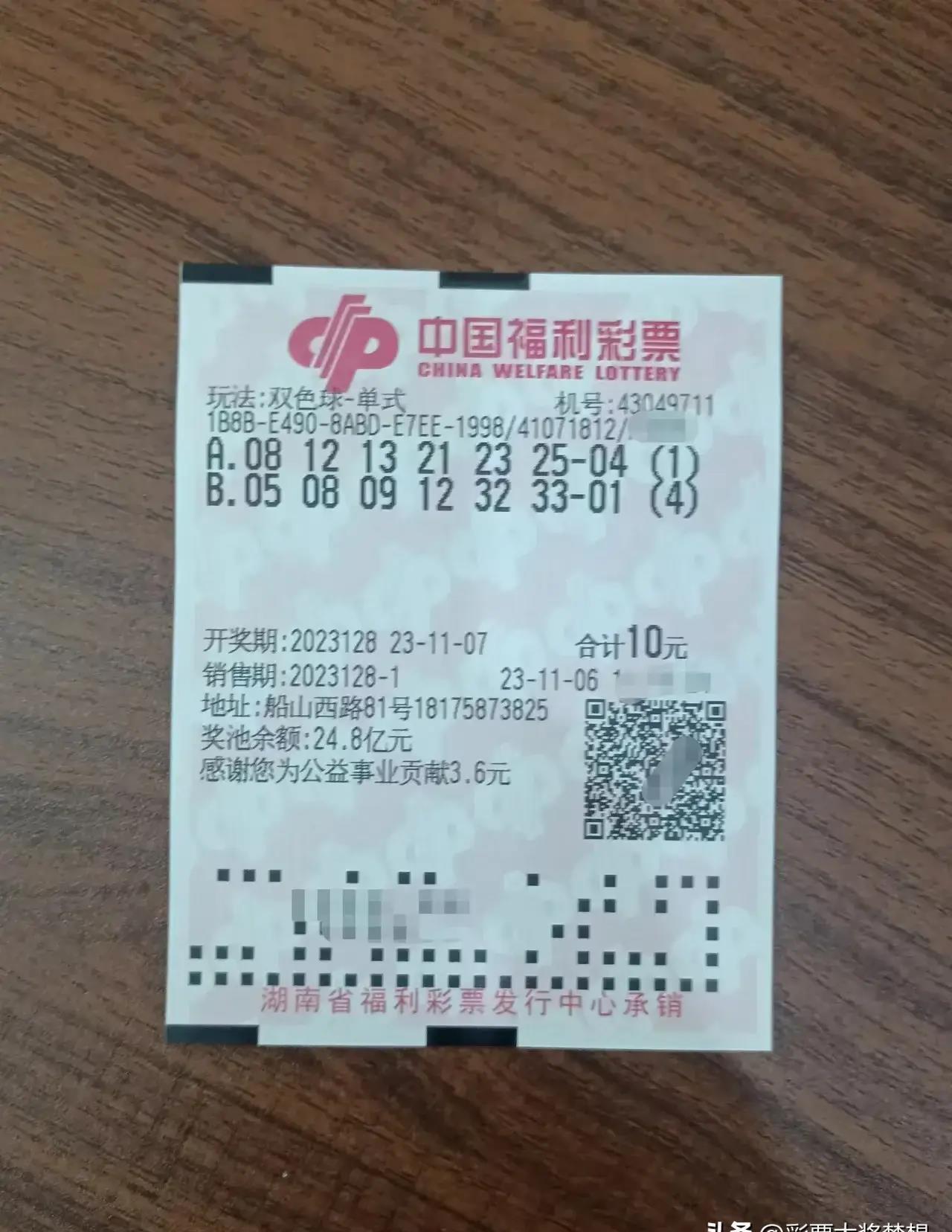 预测双色球128期，理性分析，谨慎投注