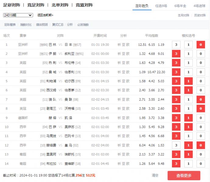 胜负彩24019期，深度解析与最新推荐策略
